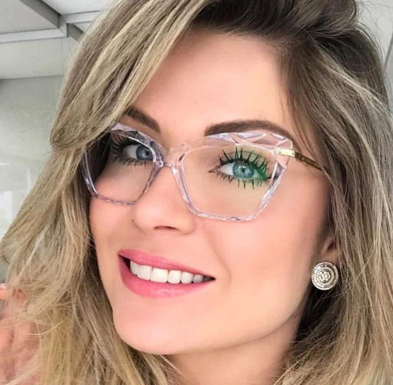 Gafas graduadas con forma de ojo de gato y diamantes para mujer - Montura graduada - ENVÍO GRATIS