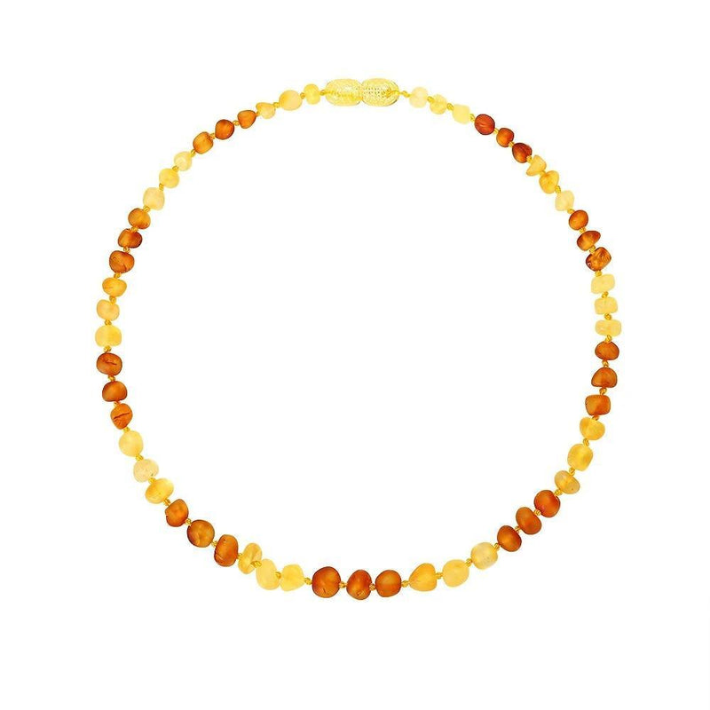 Polished Baltic Amber Necklace / 33 cm - Free Shipping