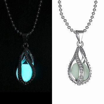 Mermaid Tear Glow in the Dark Necklace