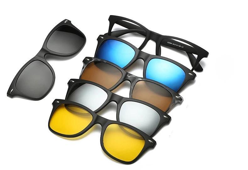 Nuevas Gafas Retro 5 en 1 Originales con Imán - Envío Gratis