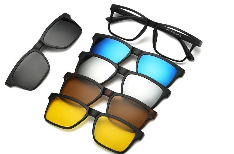 Nuevas Gafas Retro 5 en 1 Originales con Imán - Envío Gratis