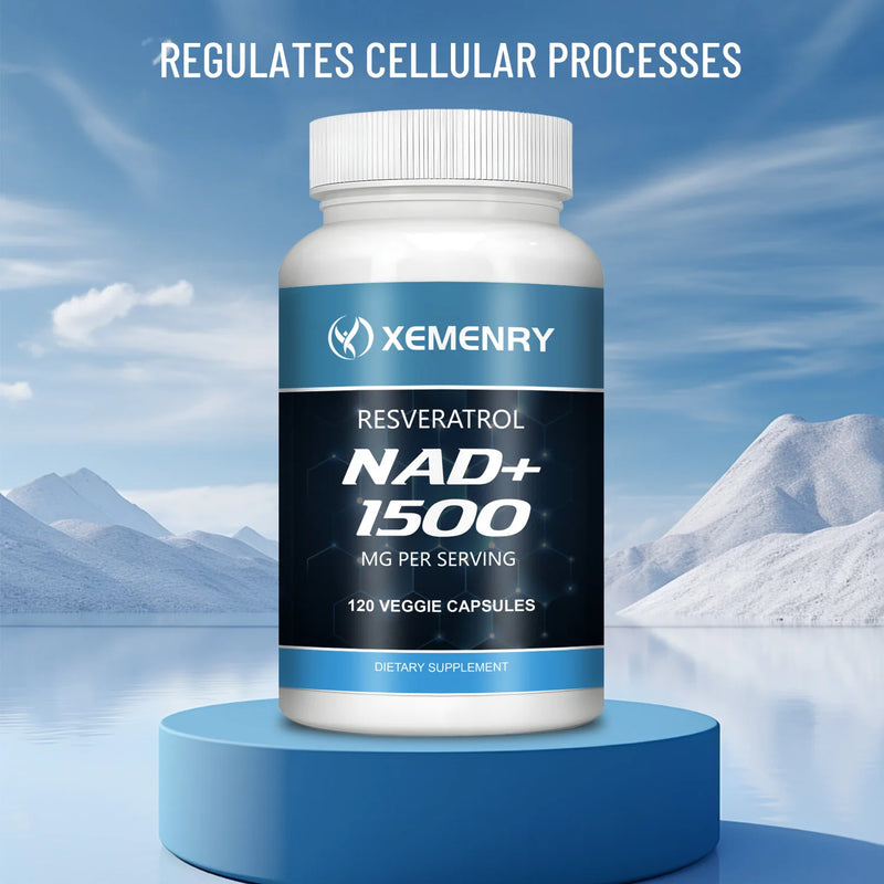 Resveratrol NAD+ 1500 mg XEMENRY – Cápsulas de energía y longevidad