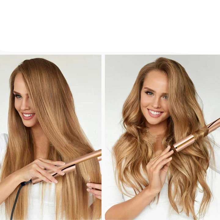 2 in 1 Professional Flat Iron - Straightens and Shapes