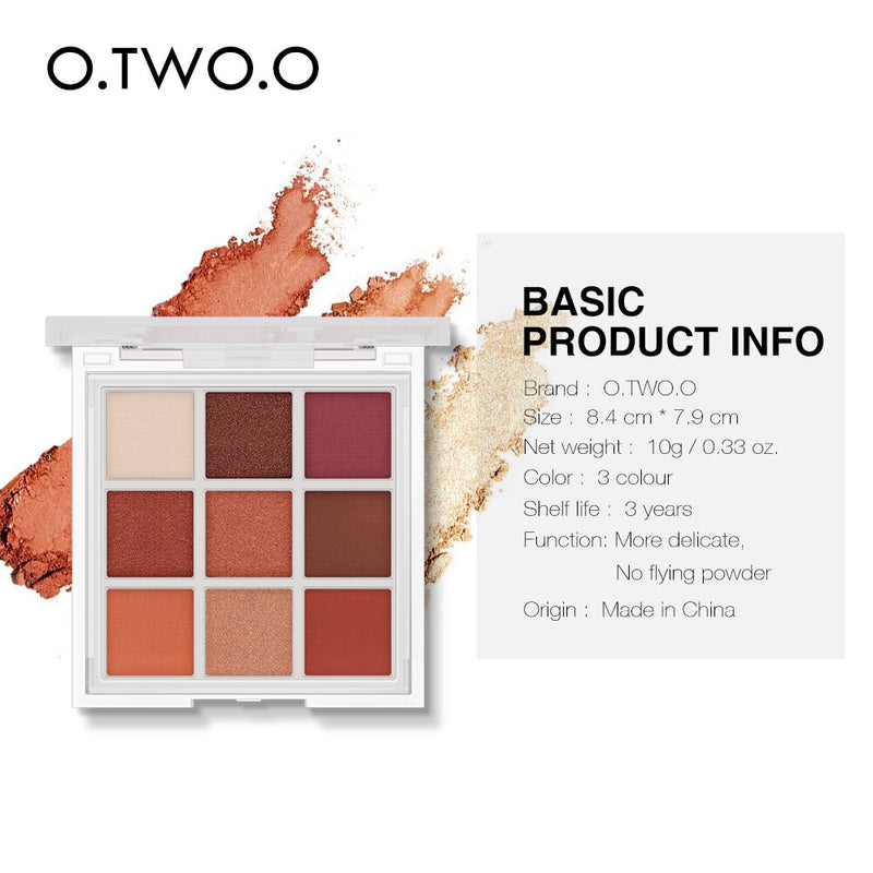 O.TWO.O Eyeshadow Palette - 09 Colors