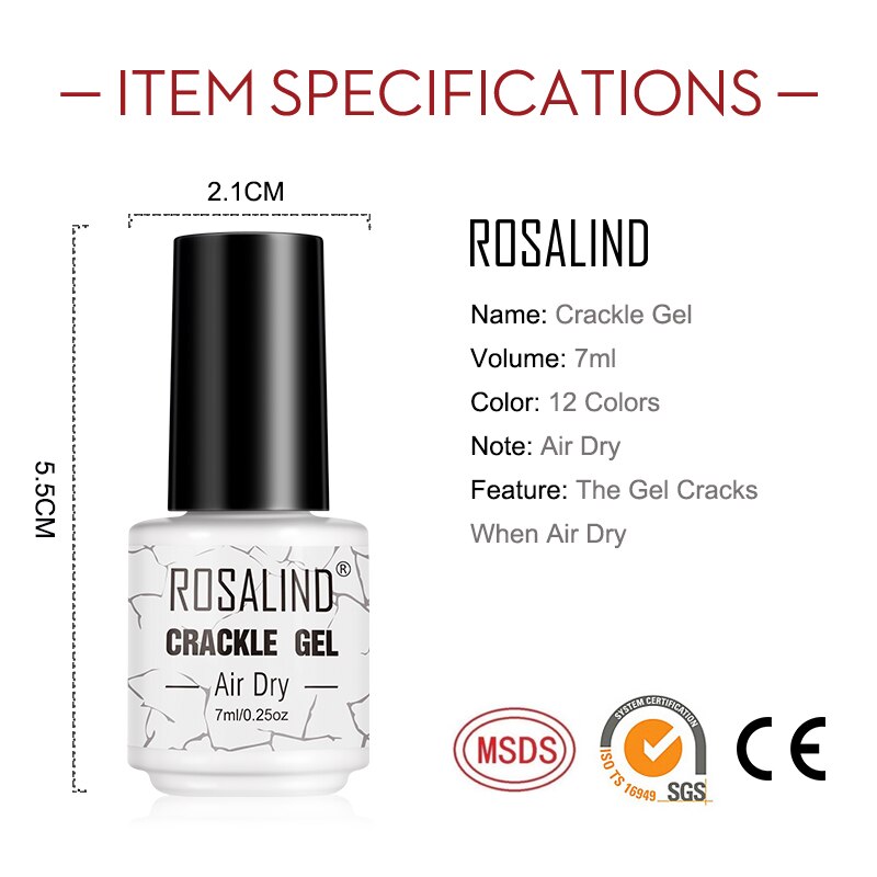 Esmalte de uñas en gel Rosalind - Efecto craquelado 