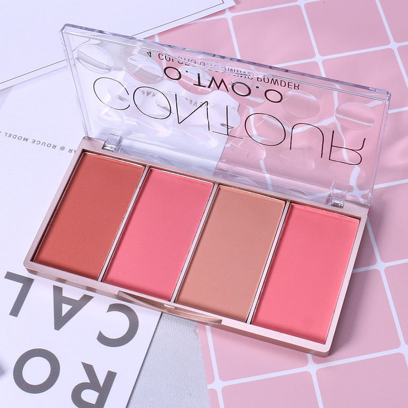 O.TWO.O 4 Colors Facial Contour Palette 