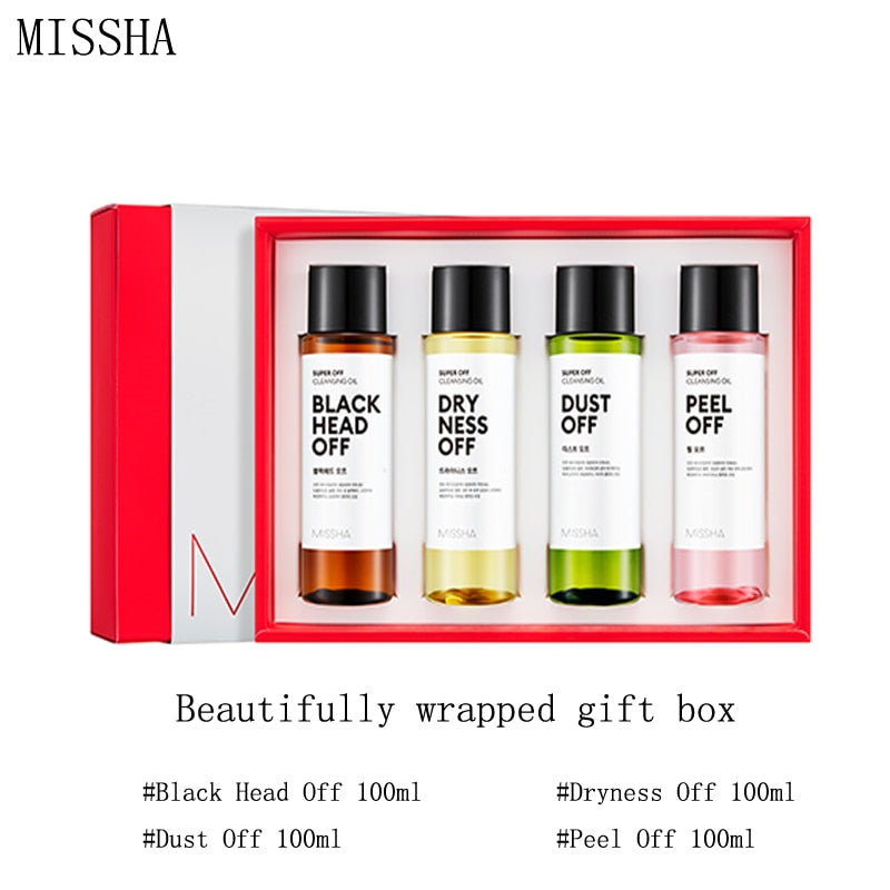 Kit de aceite limpiador facial Missha - 4 piezas