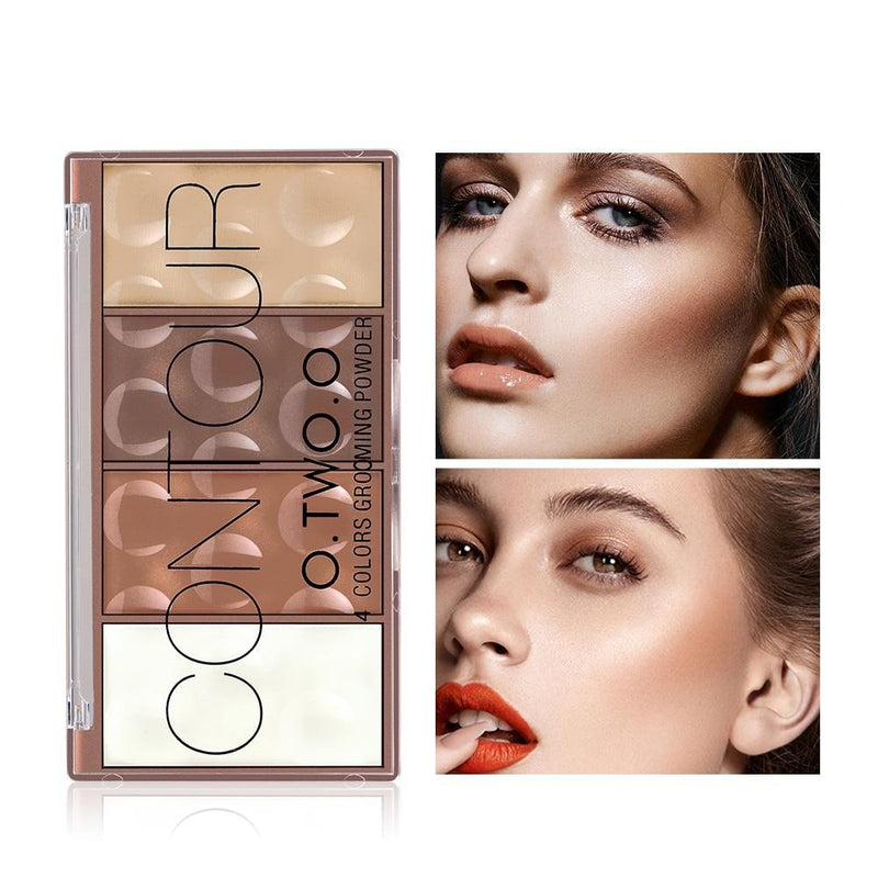 O.TWO.O 4 Colors Facial Contour Palette 