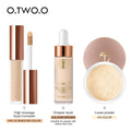 Kit de maquillaje facial O.TWO.O: corrector, base y polvos