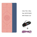 Senoya Non-Slip Yoga Mat - With Positional Lines For Beginners