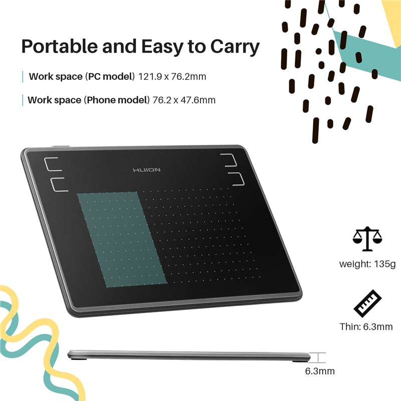 HUION H430P Digital Drawing and Graphics Tablet 