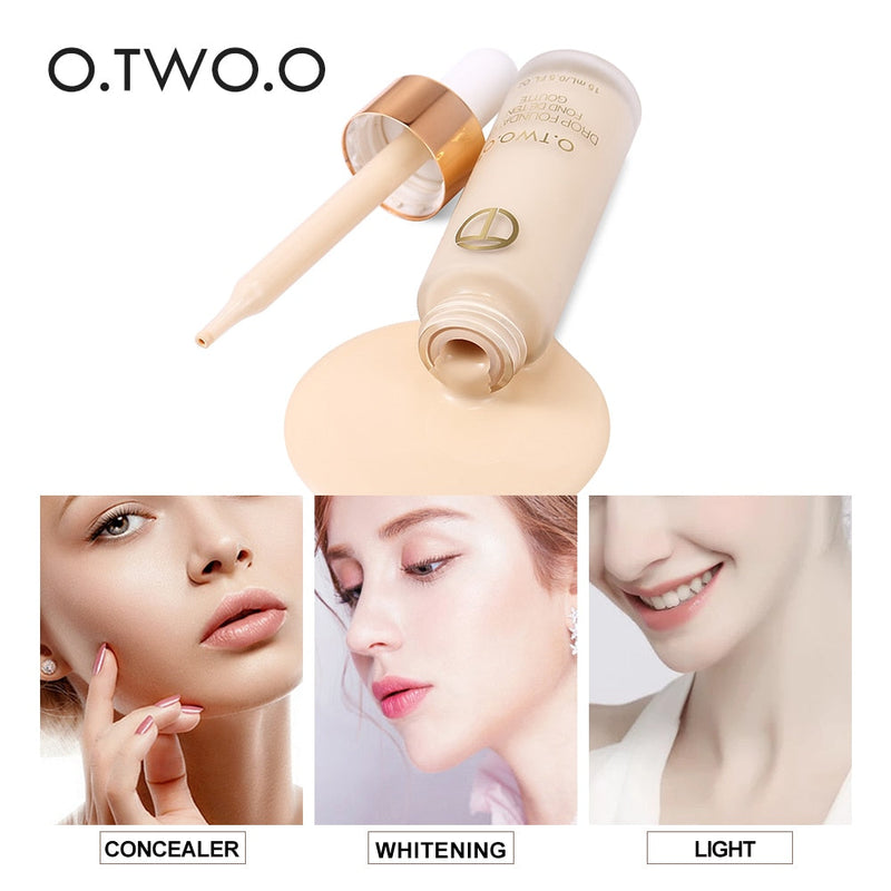 Kit de maquillaje facial O.TWO.O: corrector, base y polvos