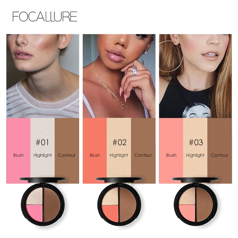 Focallure Facial Contour Palette - Highlighter and Bronzer