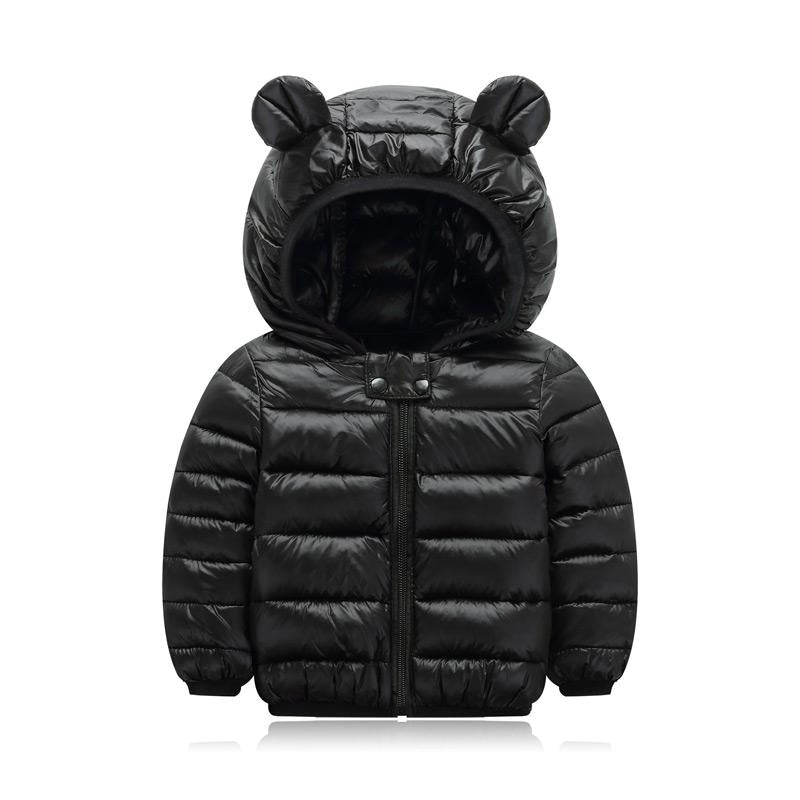 Children's Puffer Jacket with Hood - Basic Colors 