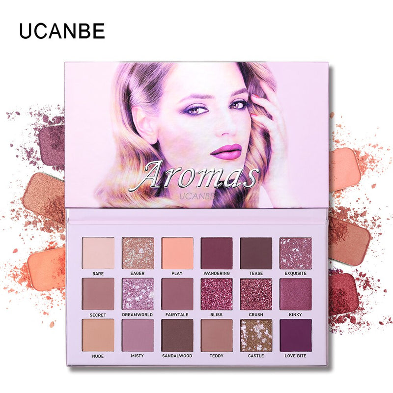 Paleta de sombras de ojos UCANBE - 18 colores