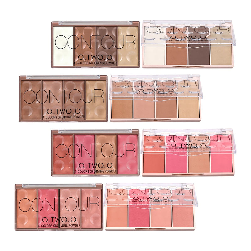 O.TWO.O 4 Colors Facial Contour Palette 