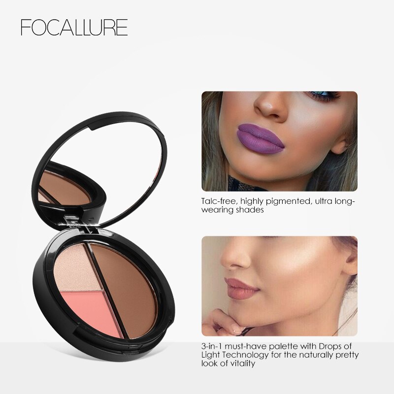 Focallure Facial Contour Palette - Highlighter and Bronzer