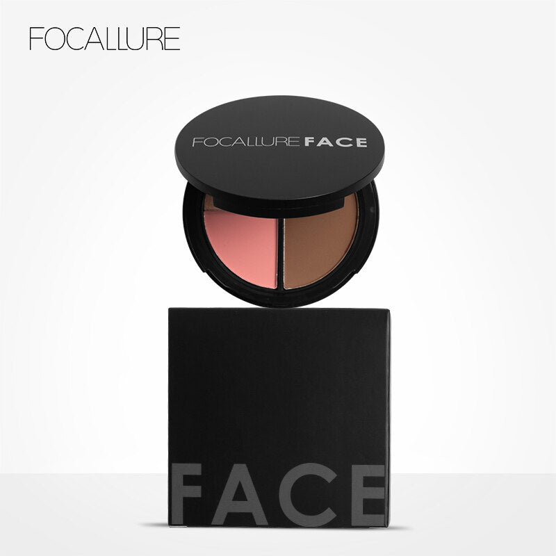 Paleta de contorno facial Focallure: iluminador y bronceador