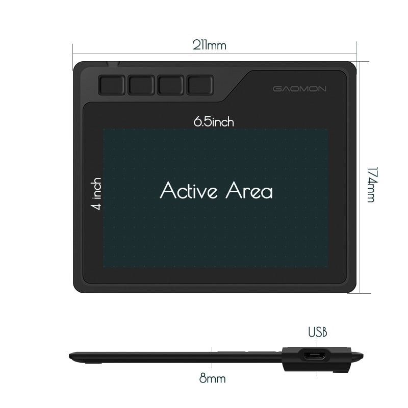 GAOMON S620 Digital Drawing and Graphic Tablet 