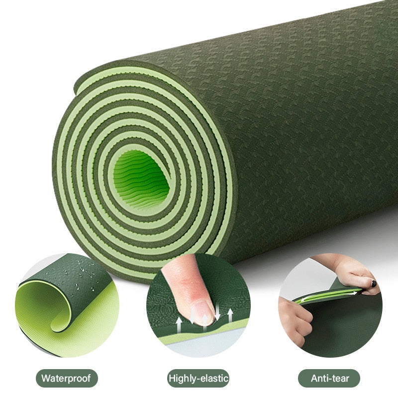 Senoya Non-Slip Yoga Mat - With Positional Lines For Beginners