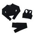 Conjunto de yoga fitness para mujer - 3 piezas