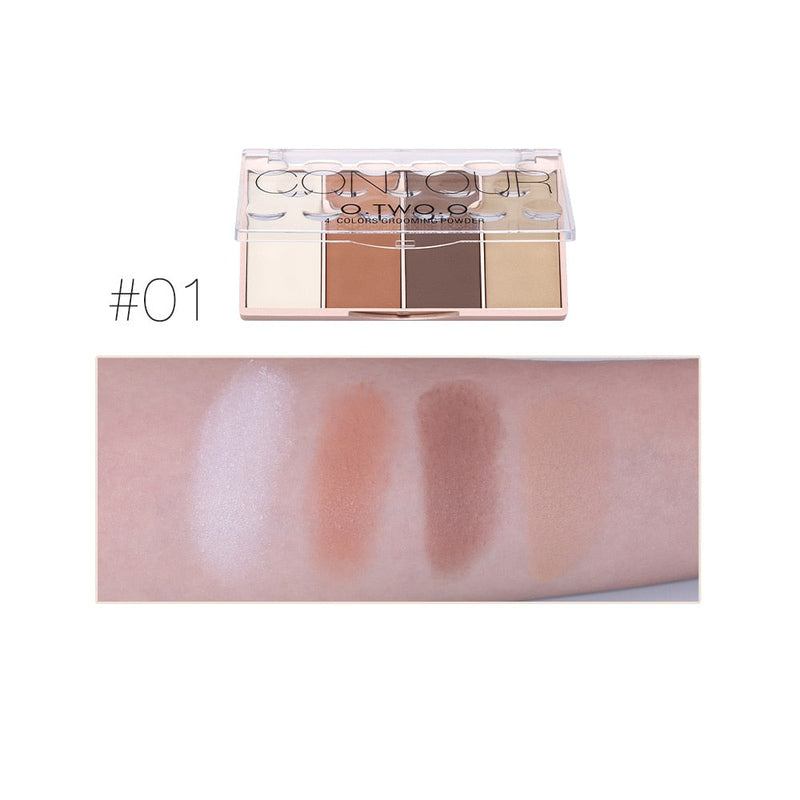 Paleta de contorno facial de 4 colores O.TWO.O 