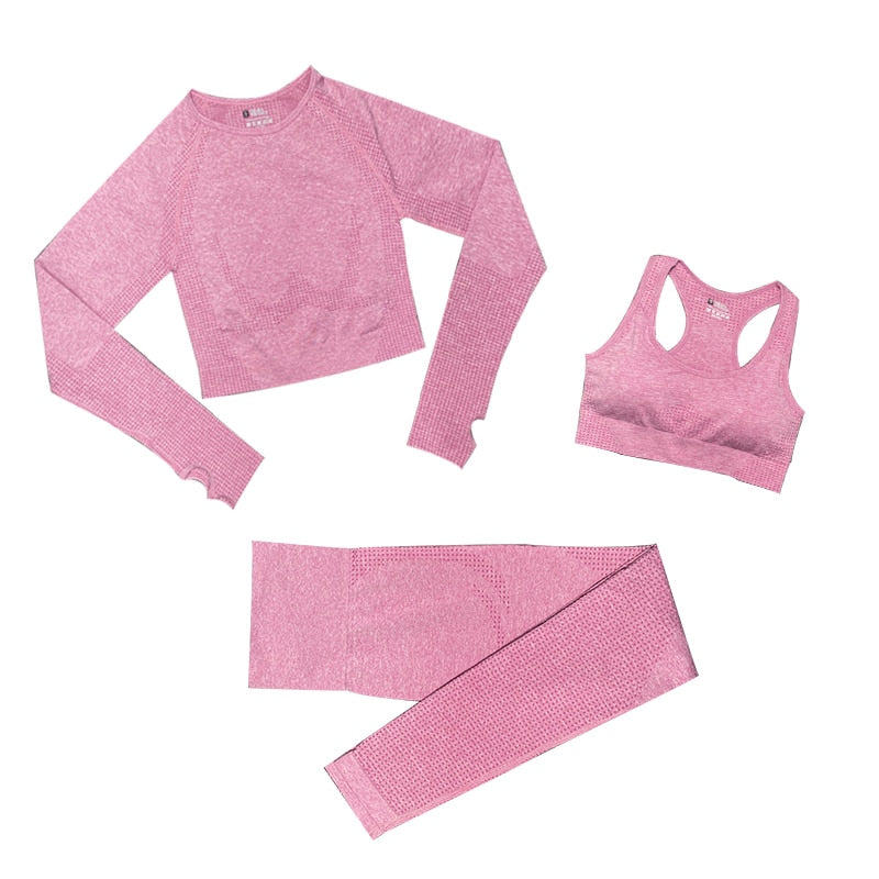 Conjunto de yoga fitness para mujer - 3 piezas