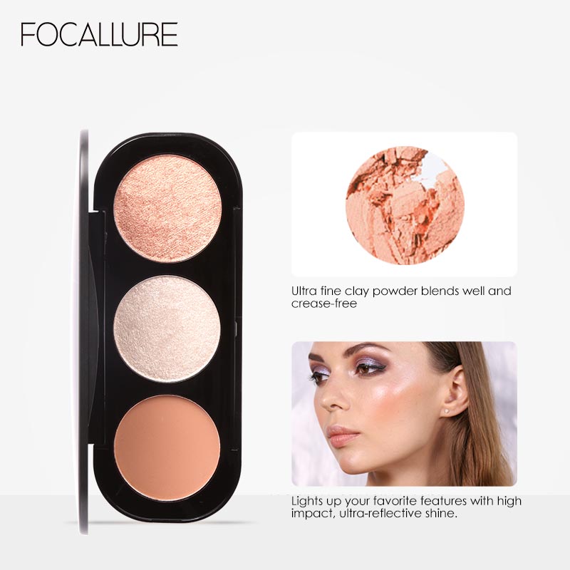 Focallure Highlighter Palette - 3 Colors