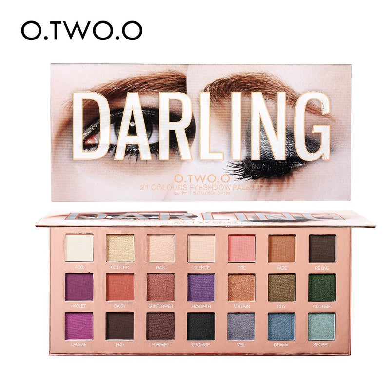 Paleta de sombras de ojos con purpurina O.TWO.O - 21 colores 