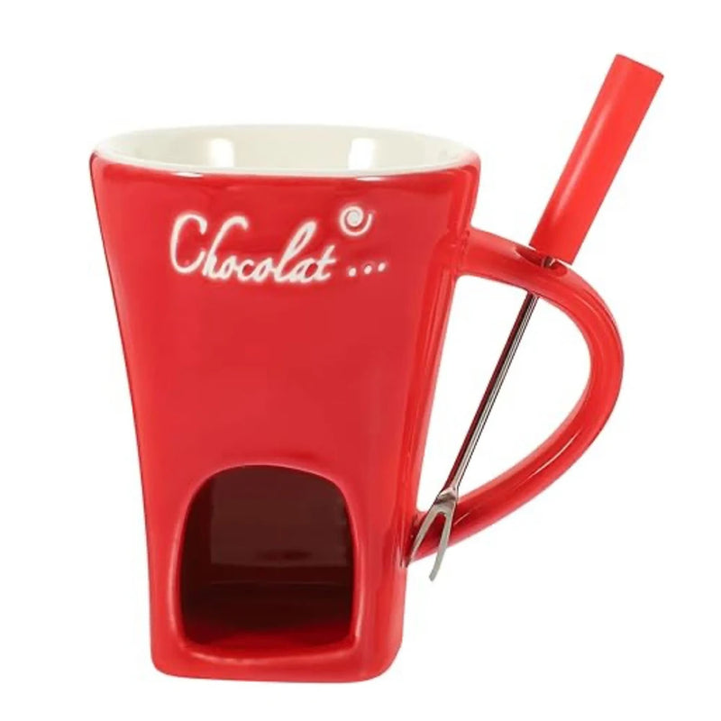 Caneca De Fondue De Chocolate Cerâmica Com Garfos,Frete grátis -Multizone