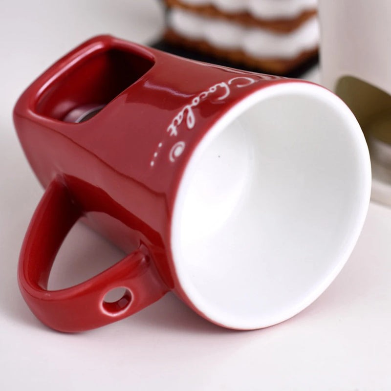 Caneca De Fondue De Chocolate Cerâmica Com Garfos,Frete grátis -Multizone