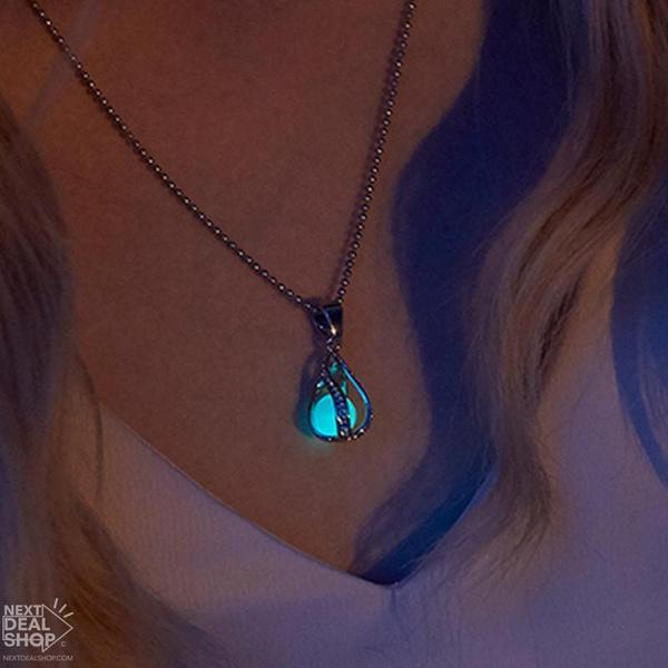 Mermaid Tear Glow in the Dark Necklace