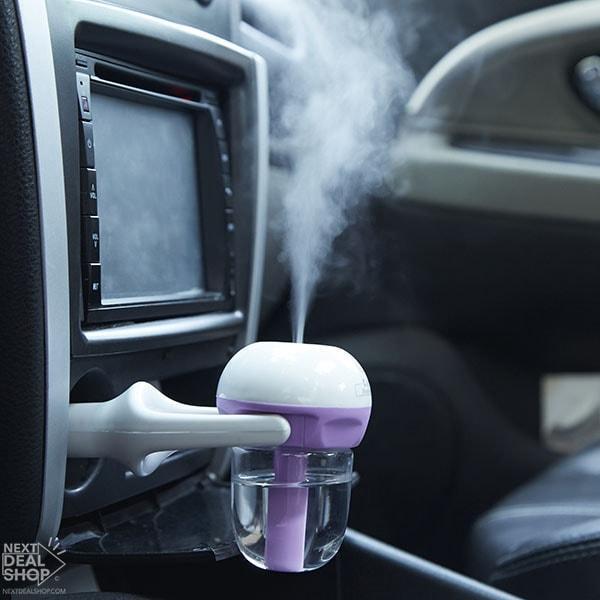 Car Air Humidifier and Aromatherapy Essential Oil Diffuser (4 Colors Available)