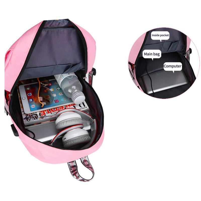 Women's Backpack with USB Input and Anti-Theft Lock 