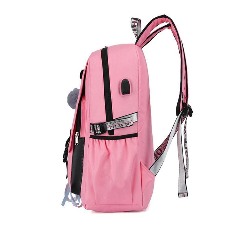 Women's Backpack with USB Input and Anti-Theft Lock 