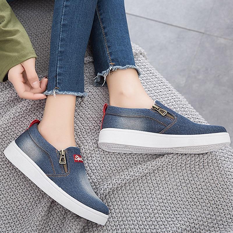 Casual Slip Denim Sneakers