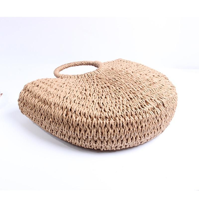 Half Moon Straw Bag 