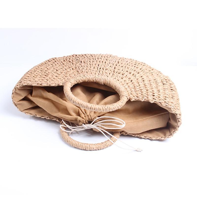 Half Moon Straw Bag 