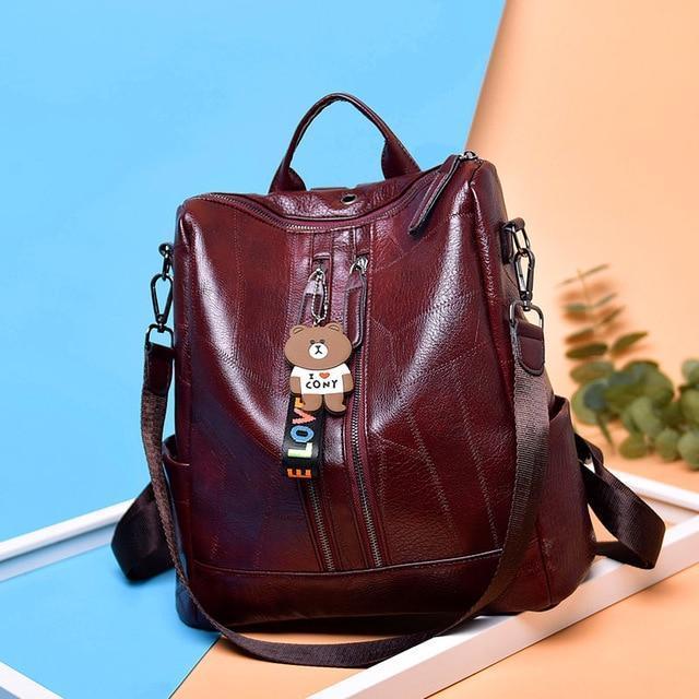 Love Vintage Women's Leather Backpack 