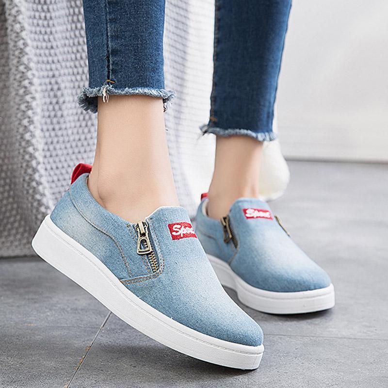 Casual Slip Denim Sneakers