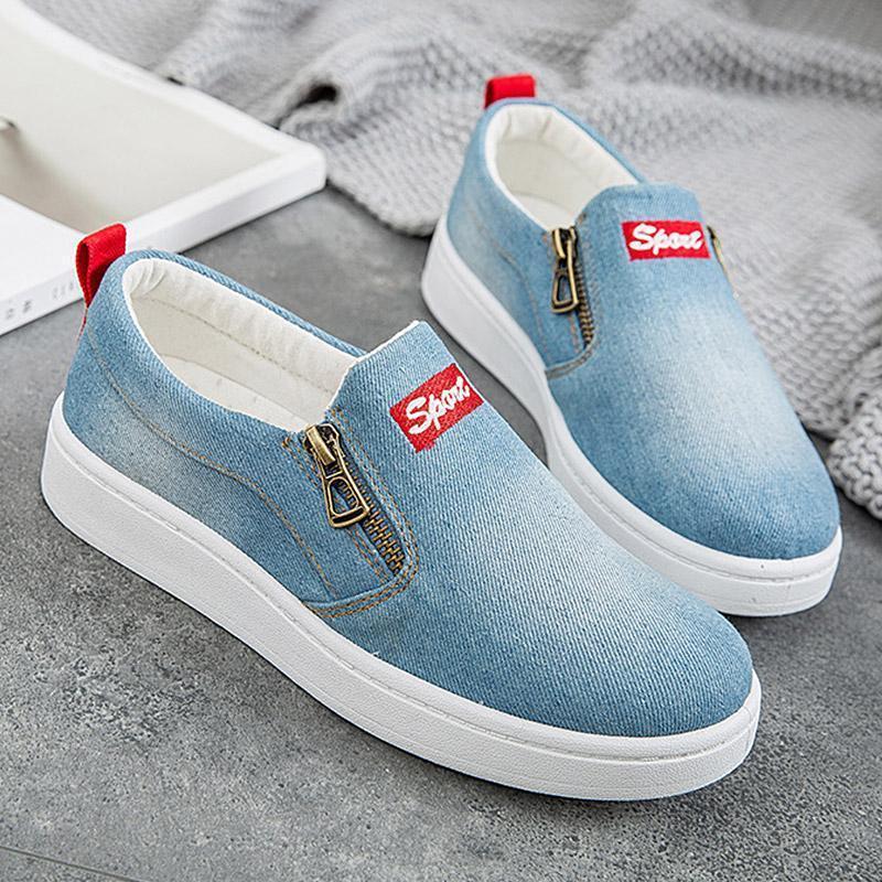 Casual Slip Denim Sneakers