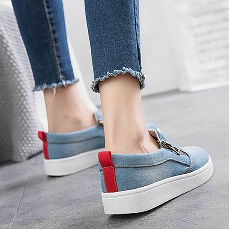 Casual Slip Denim Sneakers