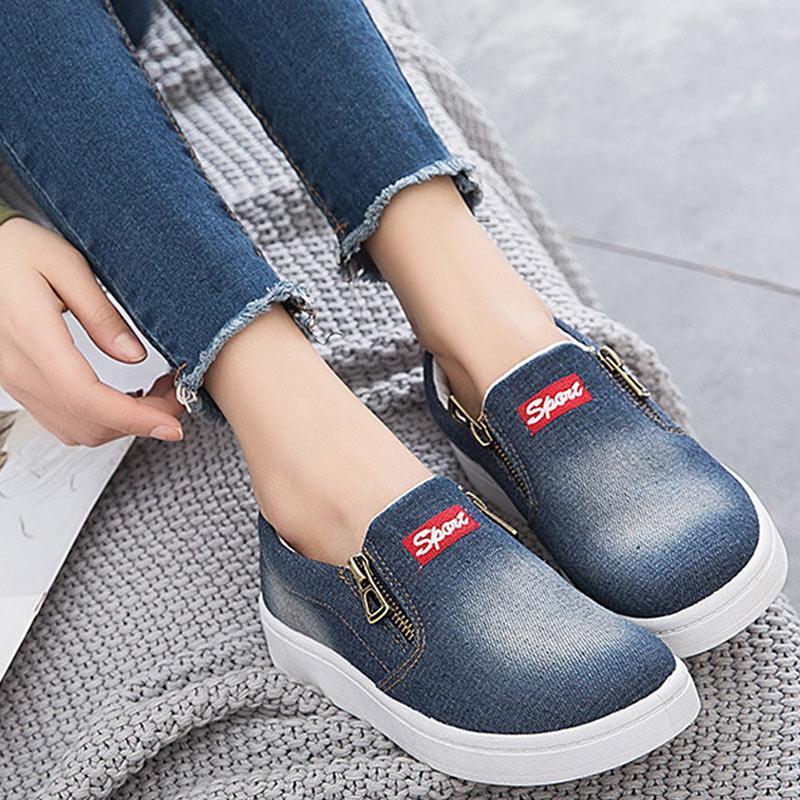 Casual Slip Denim Sneakers