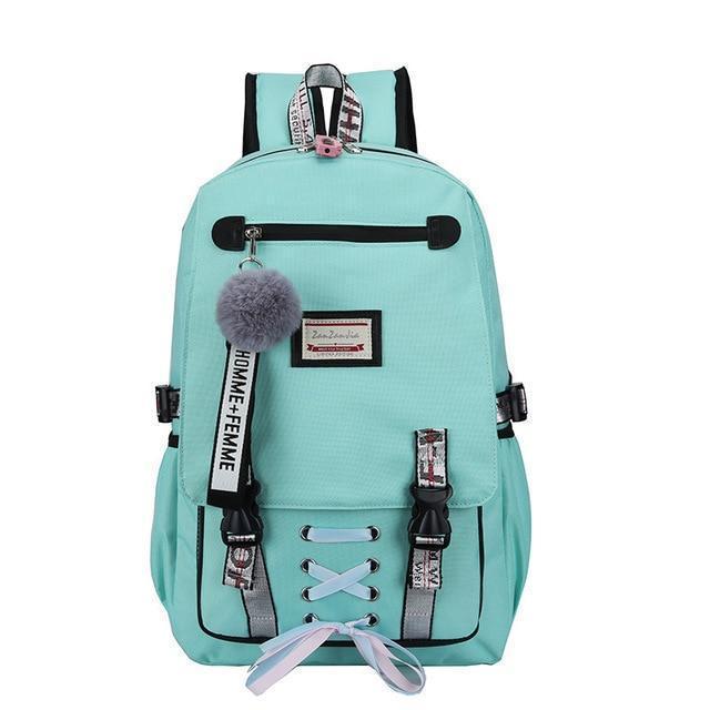 Mochila para mujer con entrada USB y cierre antirrobo 