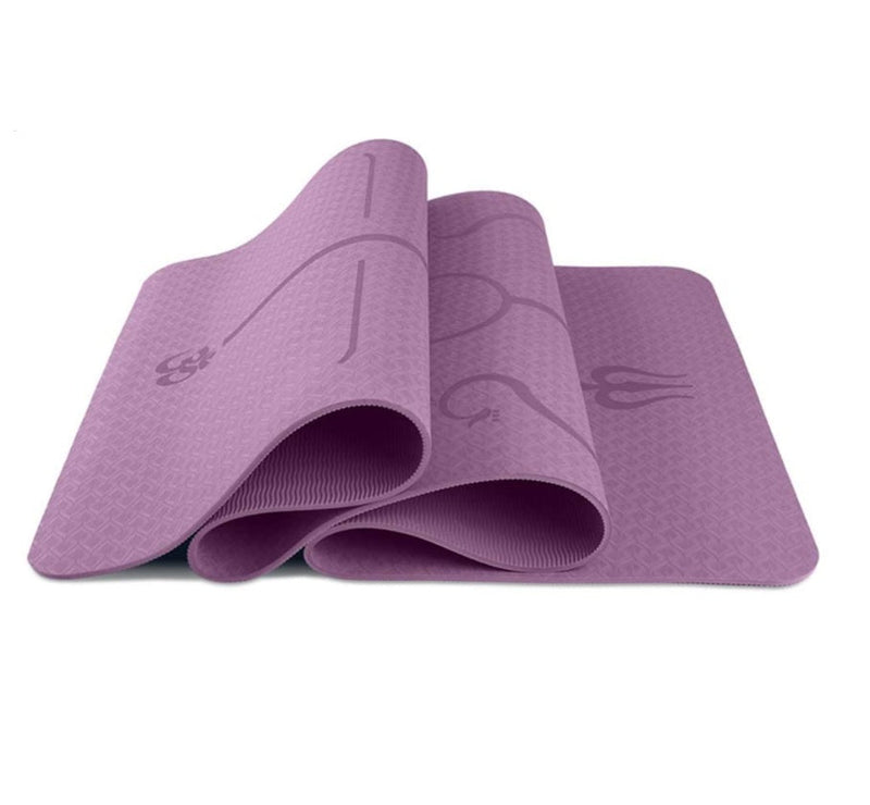 Senoya Non-Slip Yoga Mat - With Positional Lines For Beginners